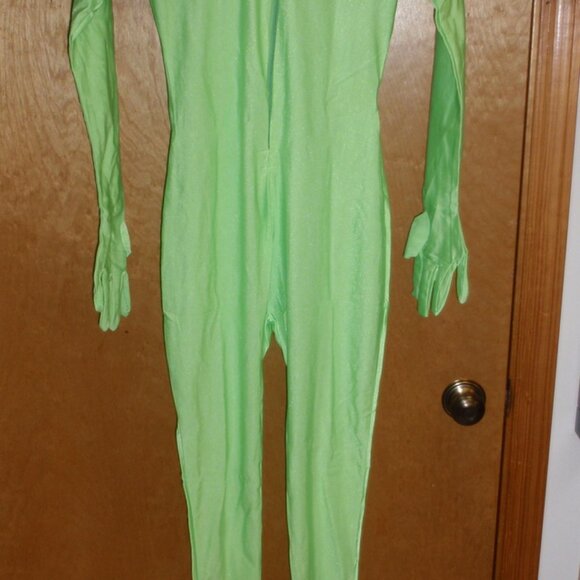 2nd Skin Alien Green Colored FULL BODYSUIT ZENTAI Halloween Costume Various Size - Picture 6 of 8